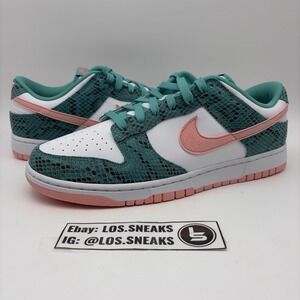 Size 11 - Nike Dunk Low Washed Teal Snakeskin (DR8577-300)